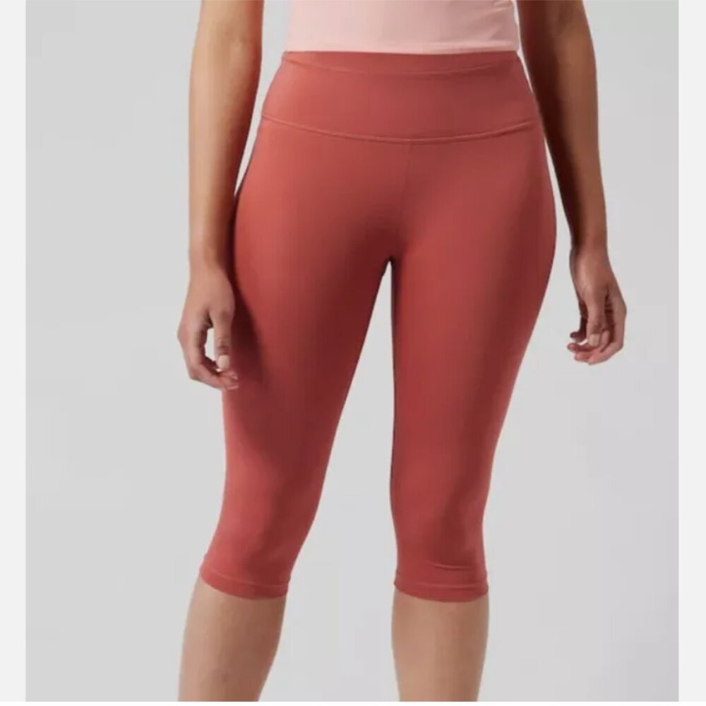 Athleta Small Accelerate Crop Tight Muted Red